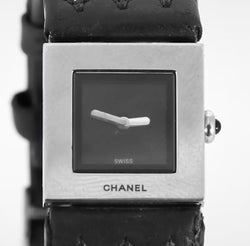 Montre CHANEL en acier et cuir - Castafiore