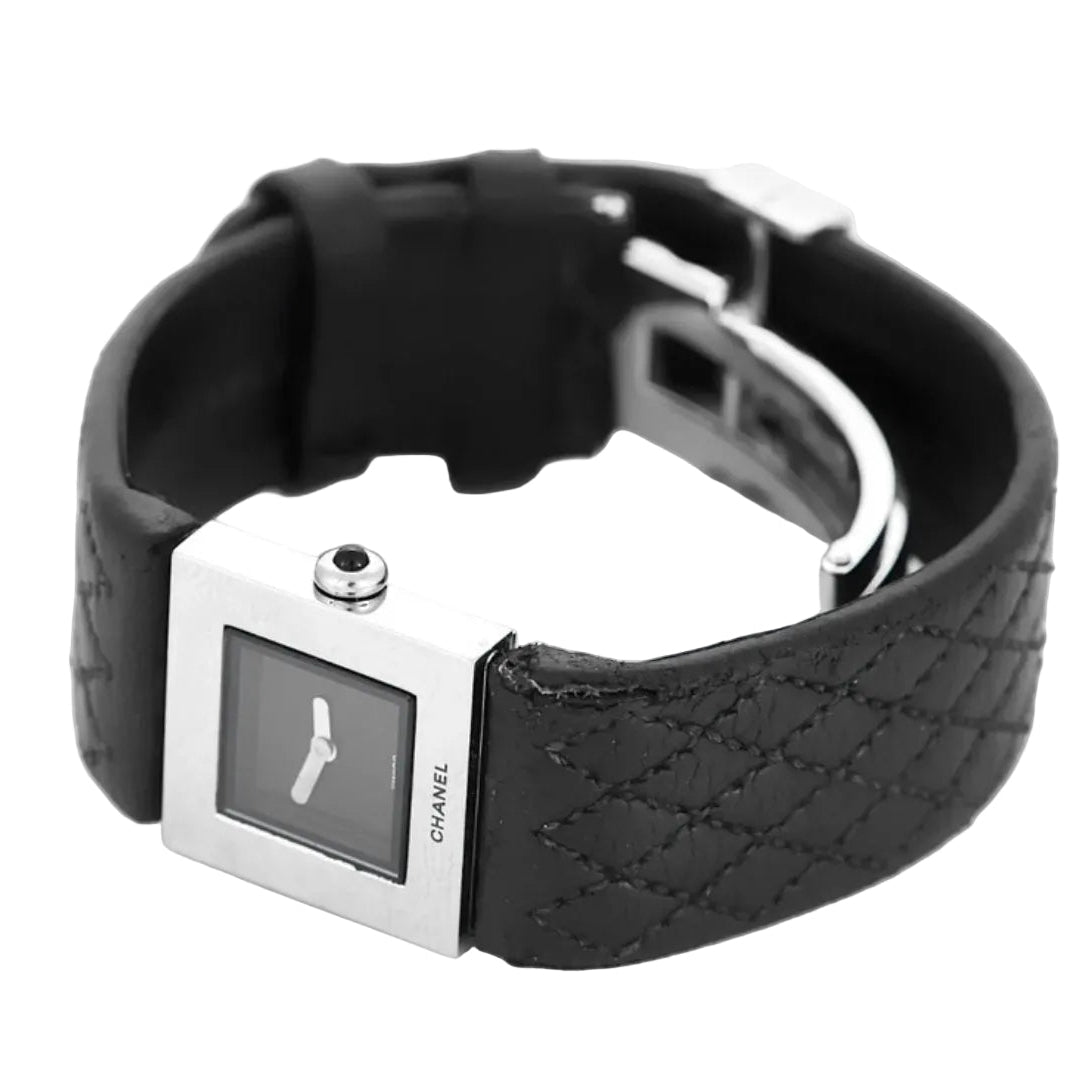 Montre CHANEL en acier et cuir - Castafiore