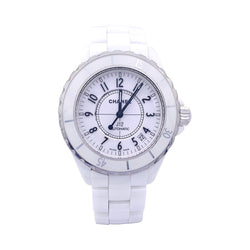 Montre Chanel, "J12" céramique et acier - Castafiore