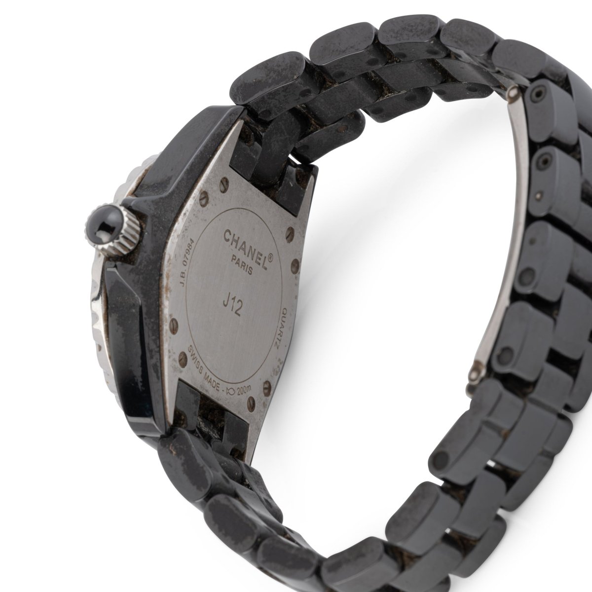 Montre CHANEL "J12 Chrono" en céramique et diamants - Castafiore