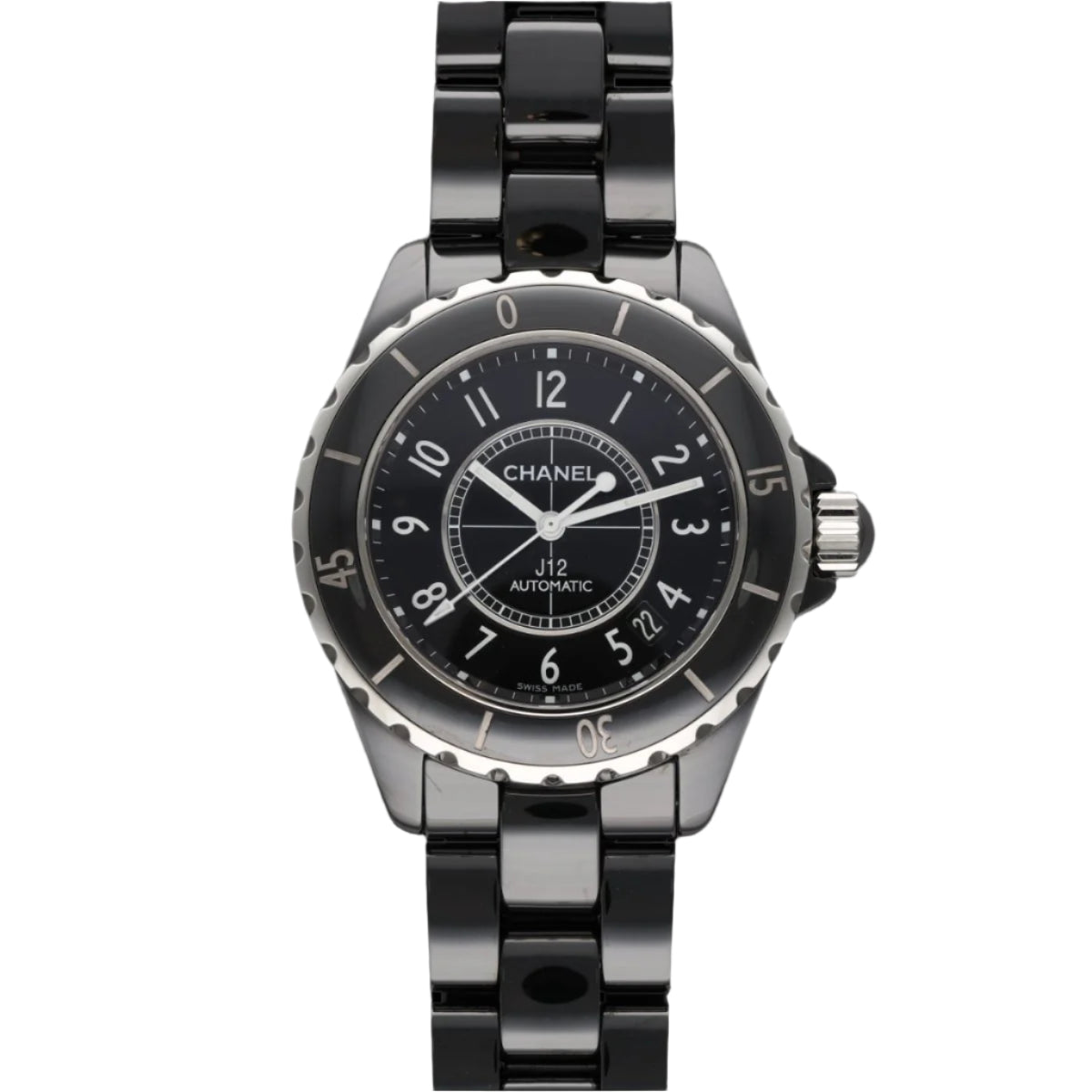 Montre Chanel J12 Dame en céramique noire – Automatique – 38 mm – 2010 – Ref. H0685 - Castafiore