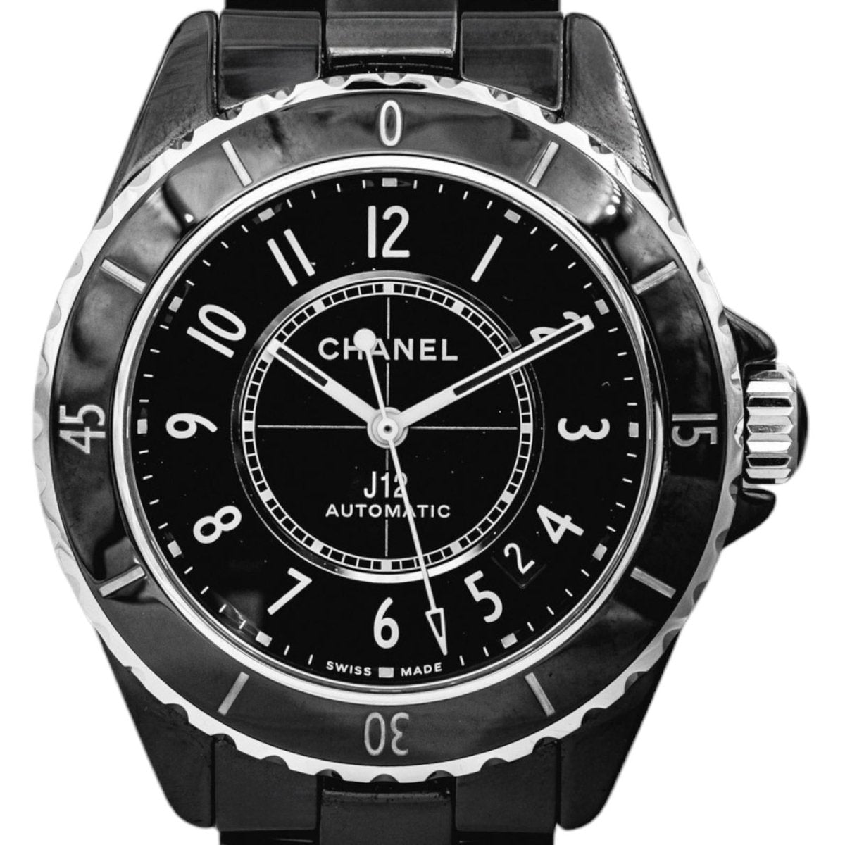 Montre CHANEL "J12" en acier et céramique - Castafiore