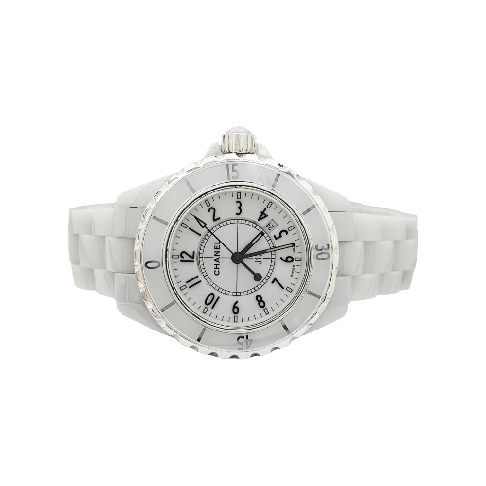 Montre CHANEL "J12" en céramique et acier - Castafiore
