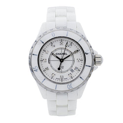 Montre CHANEL "J12" en céramique et diamant - Castafiore