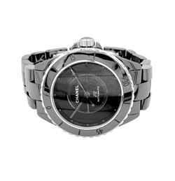 Montre CHANEL "J12 Phantom" en céramique et acier - Castafiore