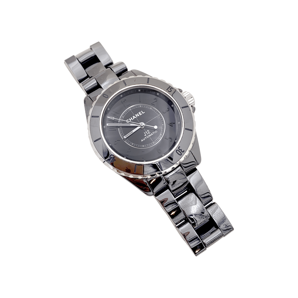 Montre CHANEL "J12 Phantom" en céramique et acier - Castafiore