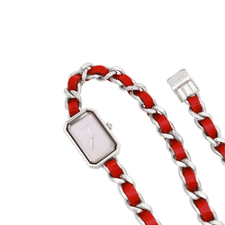 Montre CHANEL "Première Chaîne Iconique" en acier, nacre et cuir - Castafiore