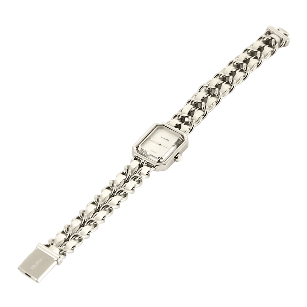 Montre CHANEL "Première" en acier, nacre et cuir - Castafiore