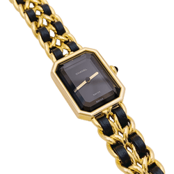 Montre CHANEL "Première" en or, acier et cuir - Castafiore