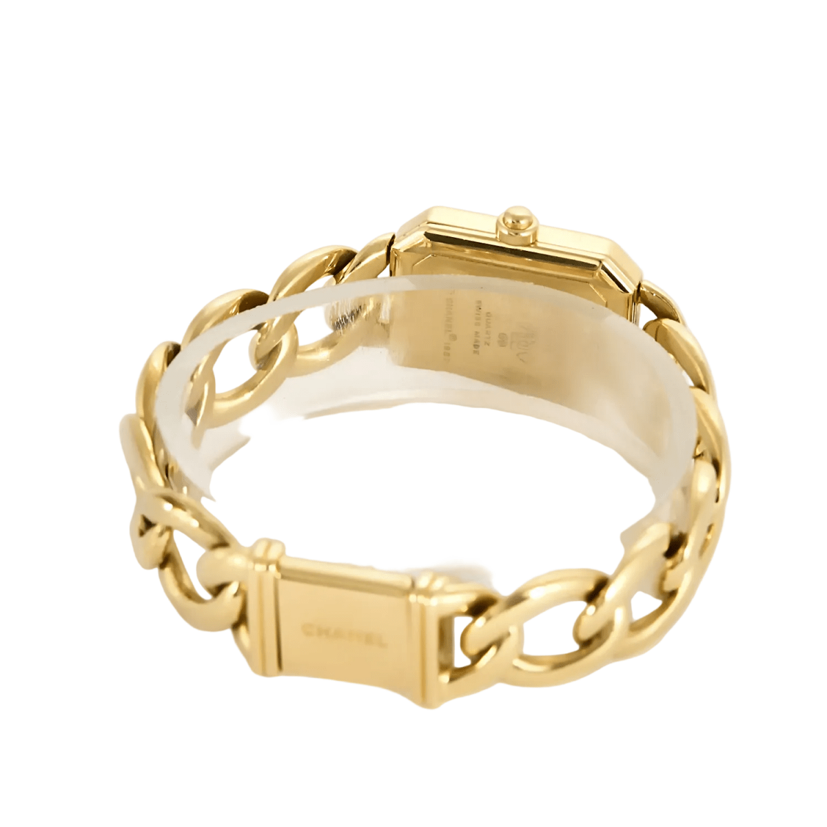 Montre CHANEL "Première" en or jaune, acier, onyx, laqué et quartz - Castafiore
