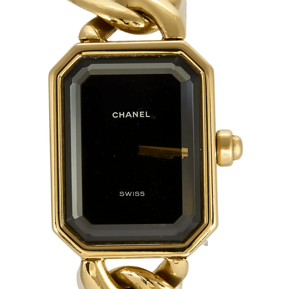 Montre CHANEL "Première" en or jaune, acier, onyx, laqué et quartz - Castafiore