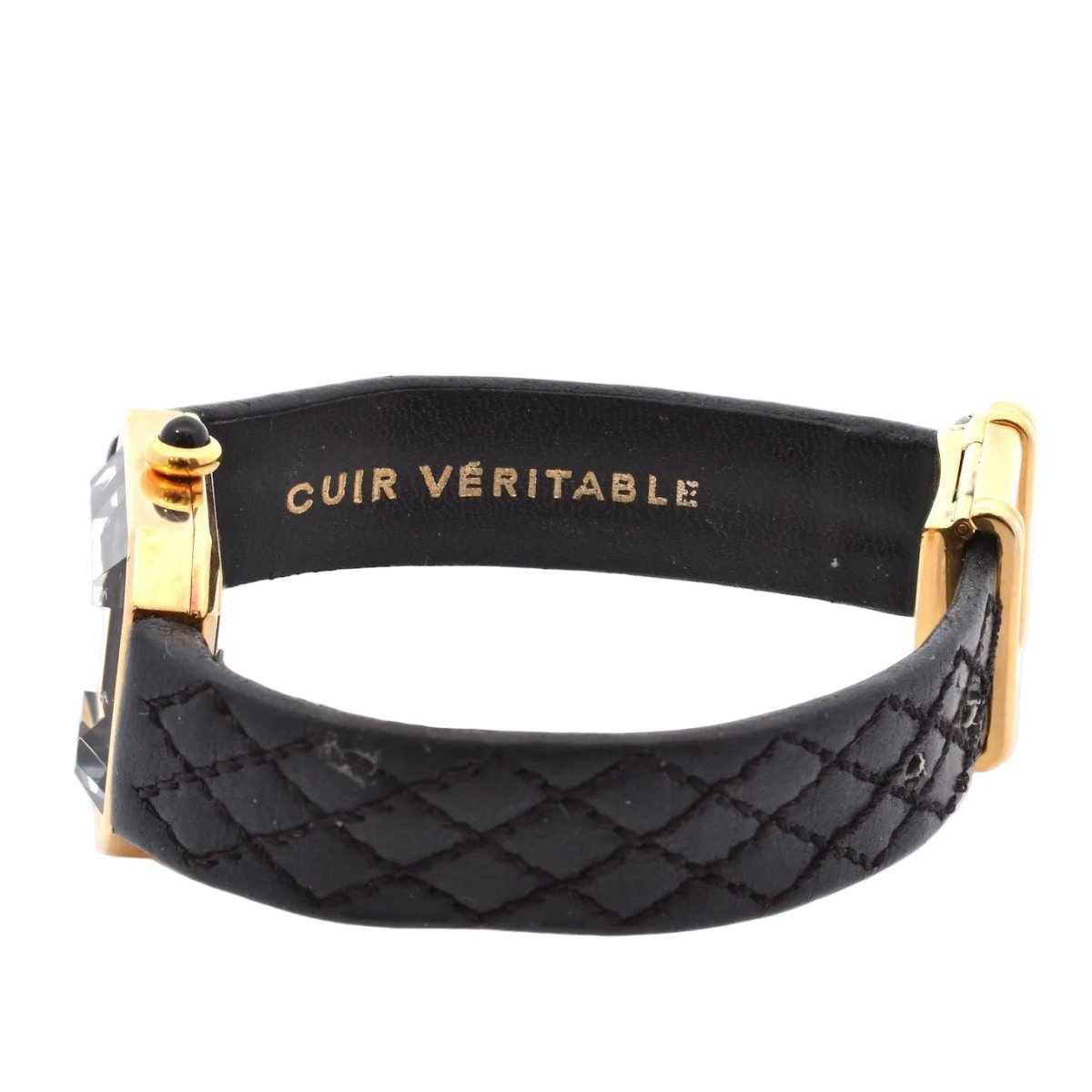 Montre CHANEL "Première" en or jaune, cuir et quartz - Castafiore