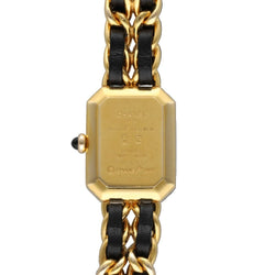 Montre CHANEL "Première" en plaque or et cuir - Castafiore
