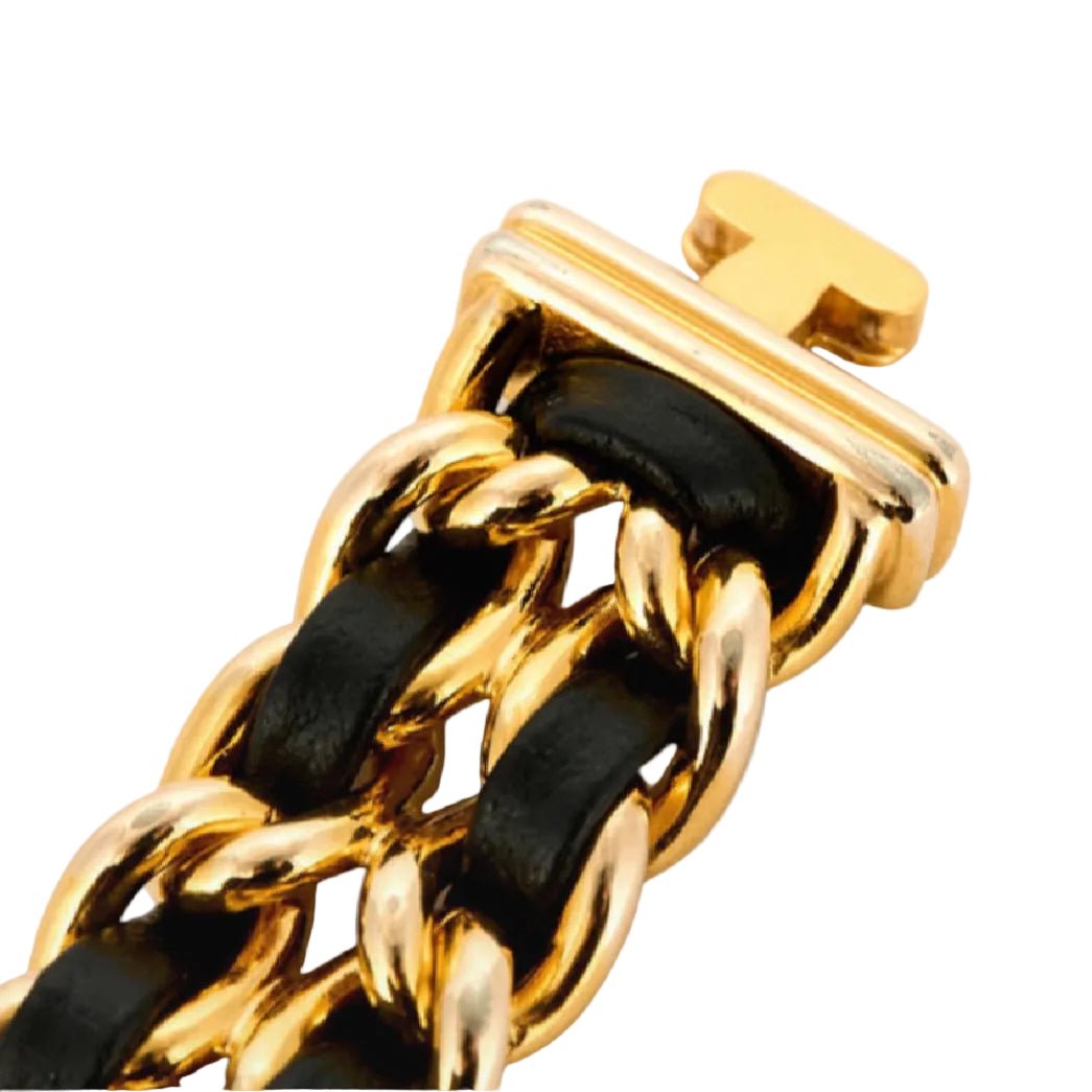 Montre CHANEL "Première"en plaqué or et cuir - Castafiore