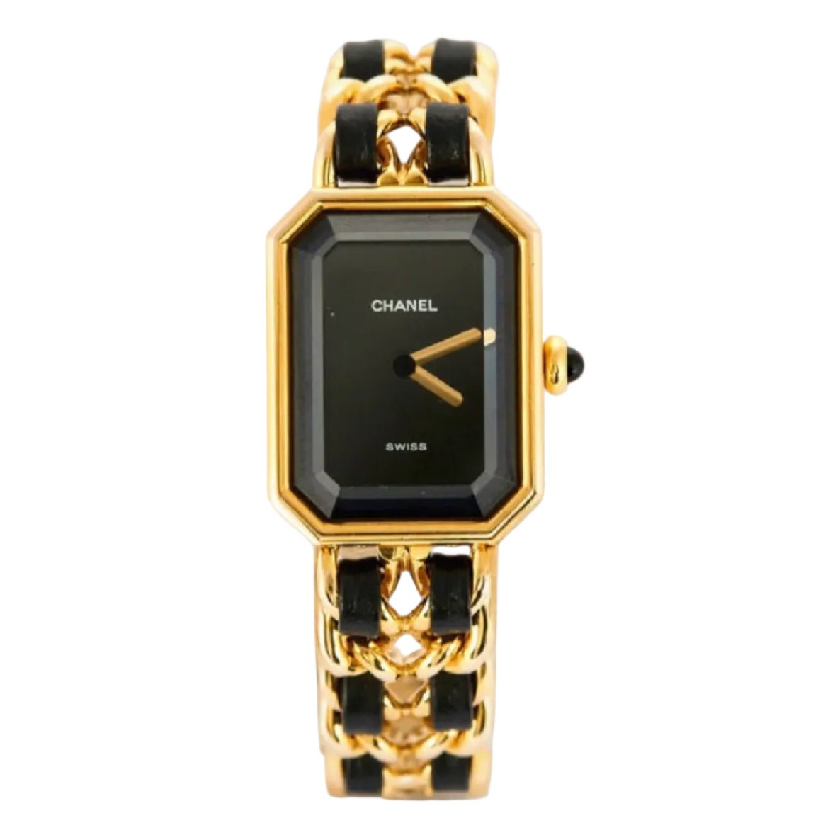 Montre CHANEL "Première"en plaqué or et cuir - Castafiore