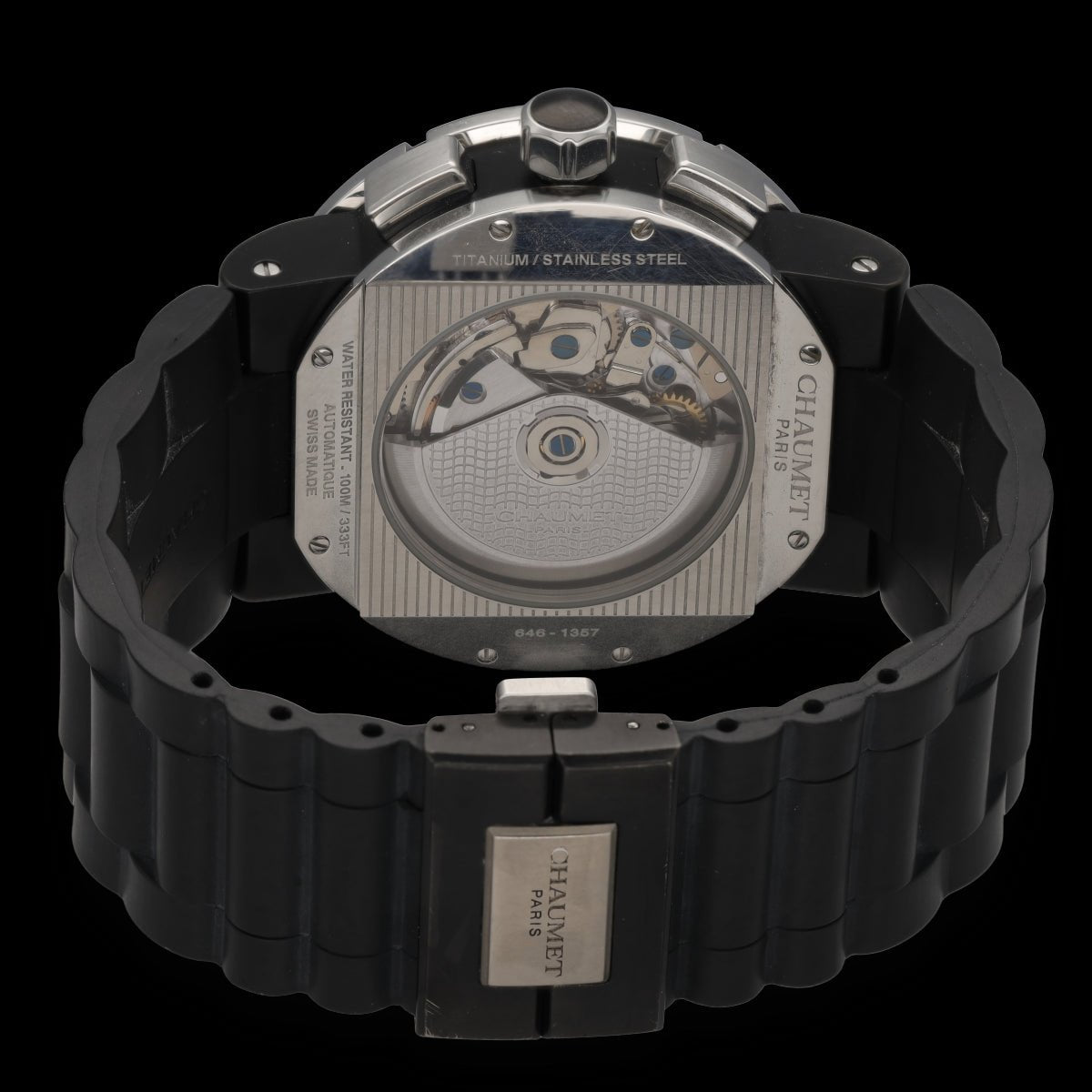 Montre Chaumet Class One Chrono XXL PVD et Acier pour homme automatique vers 2015. 44 mm. - Castafiore