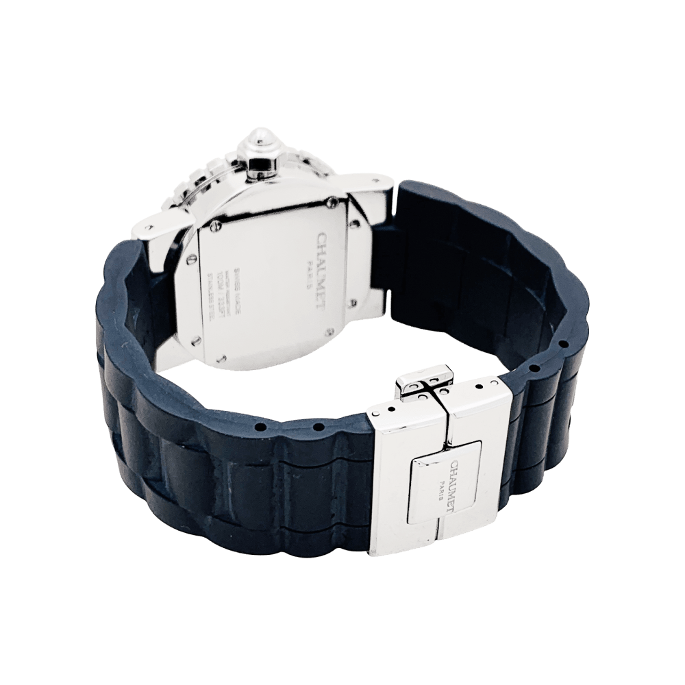 Montre CHAUMET "Class - One" en acier, caoutchouc, émail et diamants - Castafiore