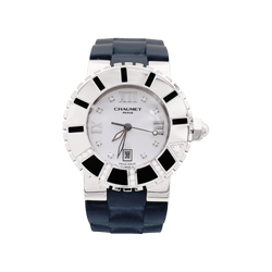 Montre CHAUMET "Class - One" en acier, caoutchouc, émail et diamants - Castafiore