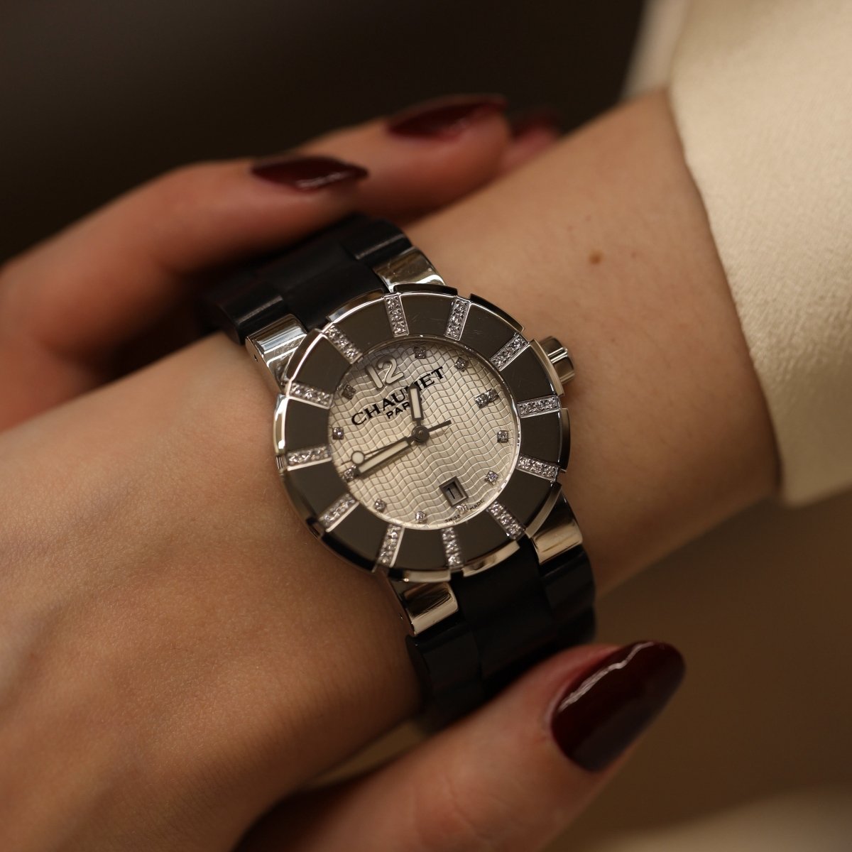 Montre CHAUMET "Class One" en acier et diamants - Castafiore