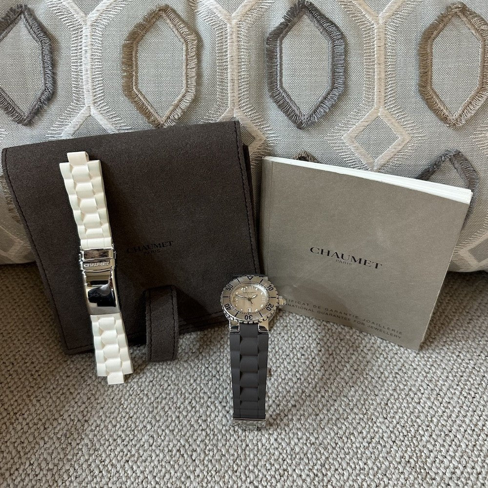 Montre Chaumet Dame Class One Acier Quartz 33 mm. Papiers d'origine de 2003. - Castafiore