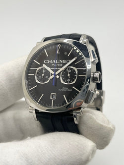 Montre CHAUMET "Dandy" en acier et cuir - Castafiore