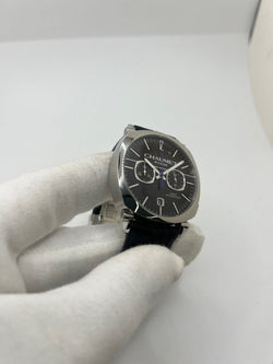 Montre CHAUMET "Dandy" en acier et cuir - Castafiore