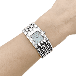 Montre CHAUMET "Khésis" en acier, nacre et diamants - Castafiore