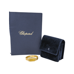 Montre CHOPARD "Classique" en or jaune, saphir et diamants - Castafiore