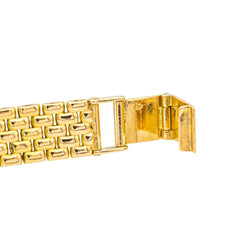 Montre CHOPARD "Classique" en or jaune, saphir et diamants - Castafiore