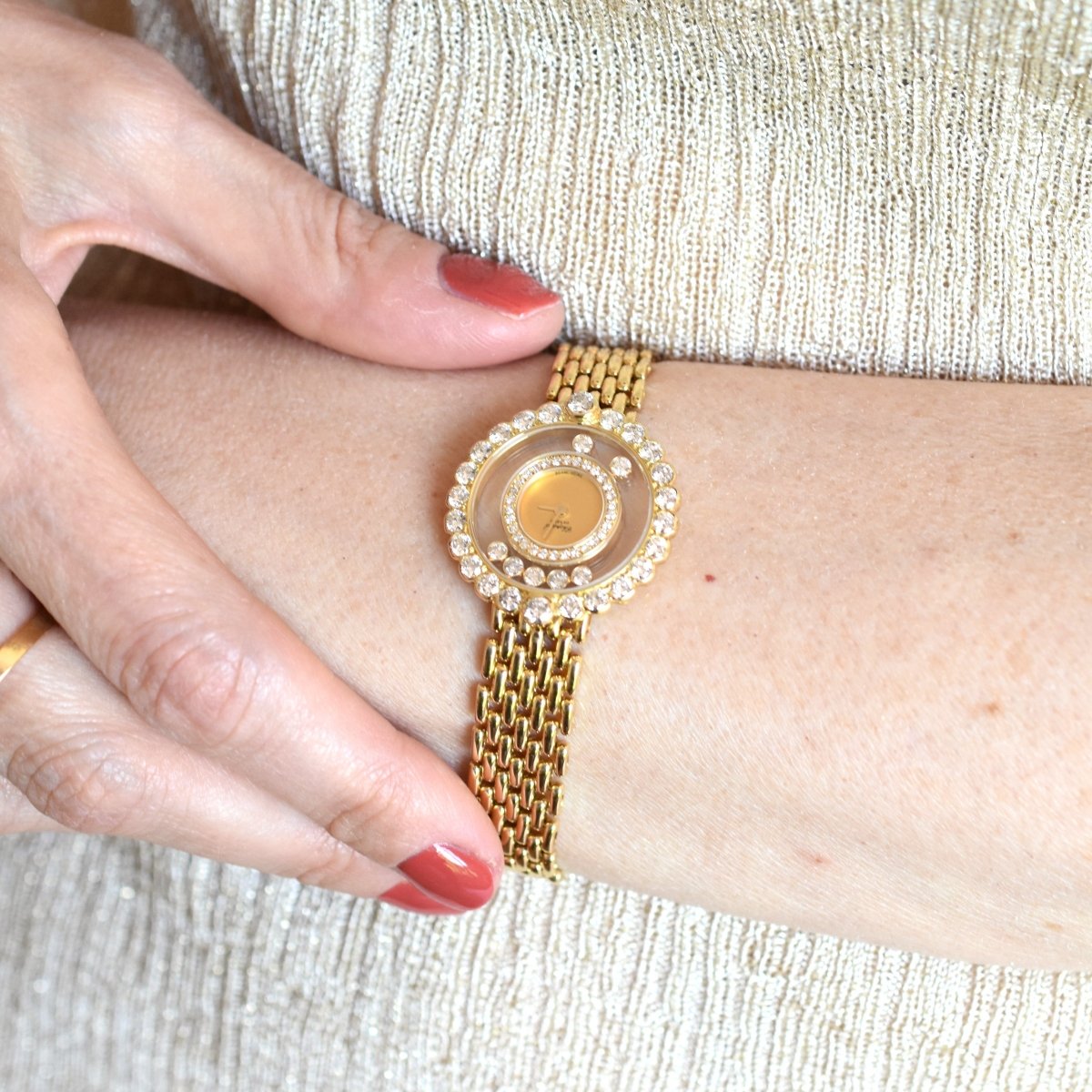 Montre CHOPARD "Happy Diamonds" en or jaune et diamants - Castafiore