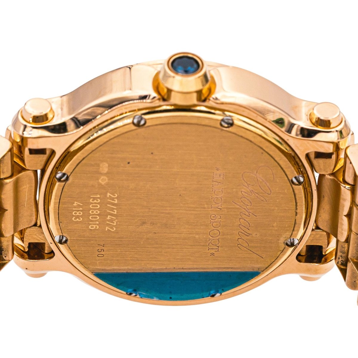 Montre CHOPARD "Happy Sport" en or rose, quartz et diamants - Castafiore