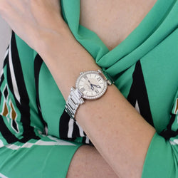Montre CHOPARD "Impériale" en acier, améthyste et diamants - Castafiore