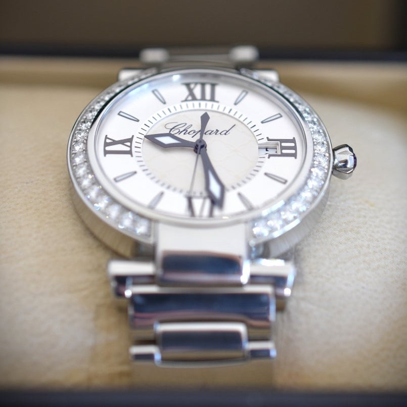 Montre CHOPARD "Impériale" en acier, améthyste et diamants - Castafiore
