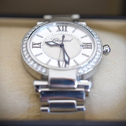 Montre CHOPARD "Impériale" en acier, améthyste et diamants - Castafiore