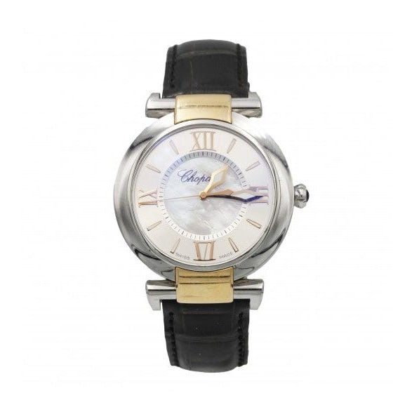 Montre CHOPARD "Impériale" en acier, or rose, nacre et améthyste - Castafiore