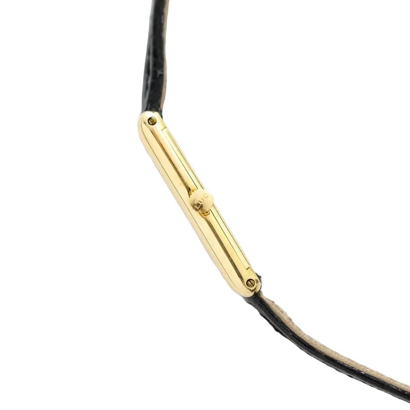 Montre CHOPARD "Tank" en or jaune et cuir - Castafiore