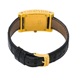 Montre CHOPARD "Your Hour" en or jaune, cuir et quartz - Castafiore