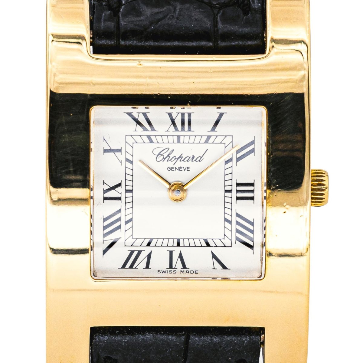 Montre CHOPARD "Your Hour" en or jaune, cuir et quartz - Castafiore