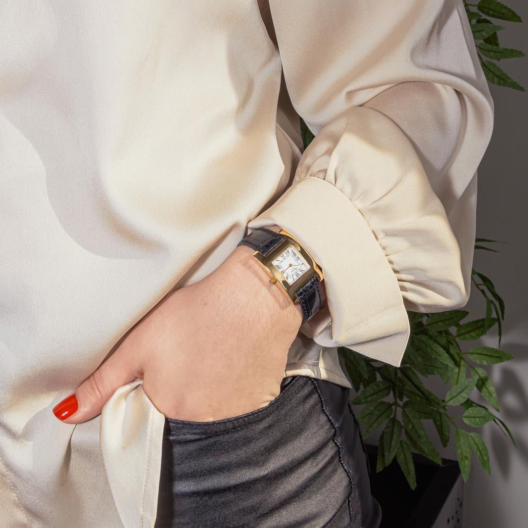 Montre CHOPARD "Your Hour" en or jaune, cuir et quartz - Castafiore