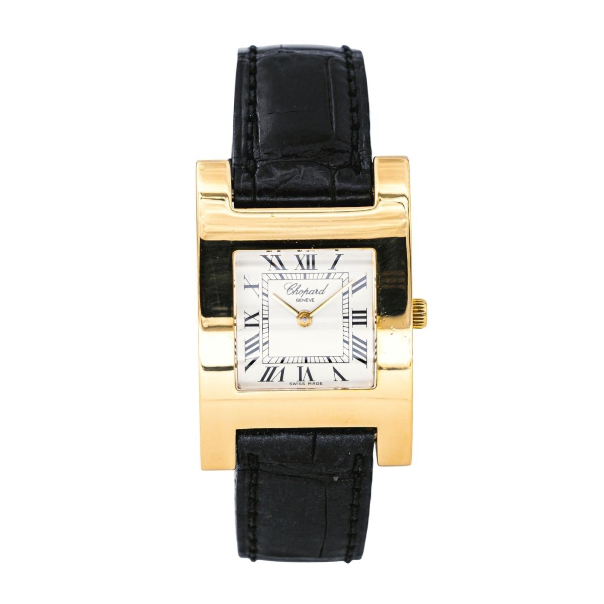 Montre CHOPARD "Your Hour" en or jaune, cuir et quartz - Castafiore