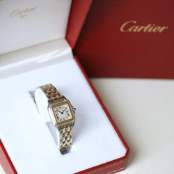 Montre Dame Cartier Panthère Or et Acier - Castafiore