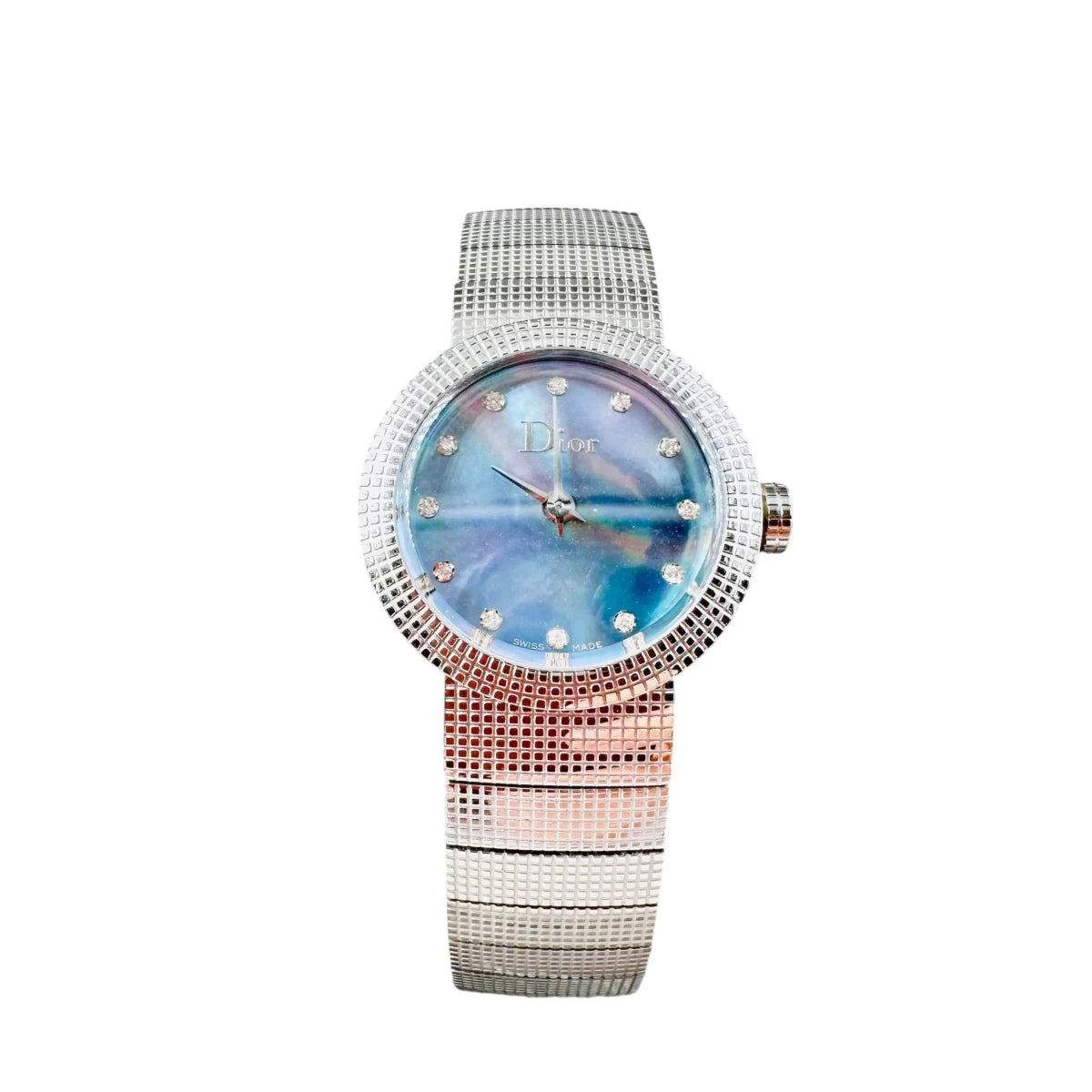 Montre de dame DIOR "La Baby D" en acier, nacre et diamants - Castafiore