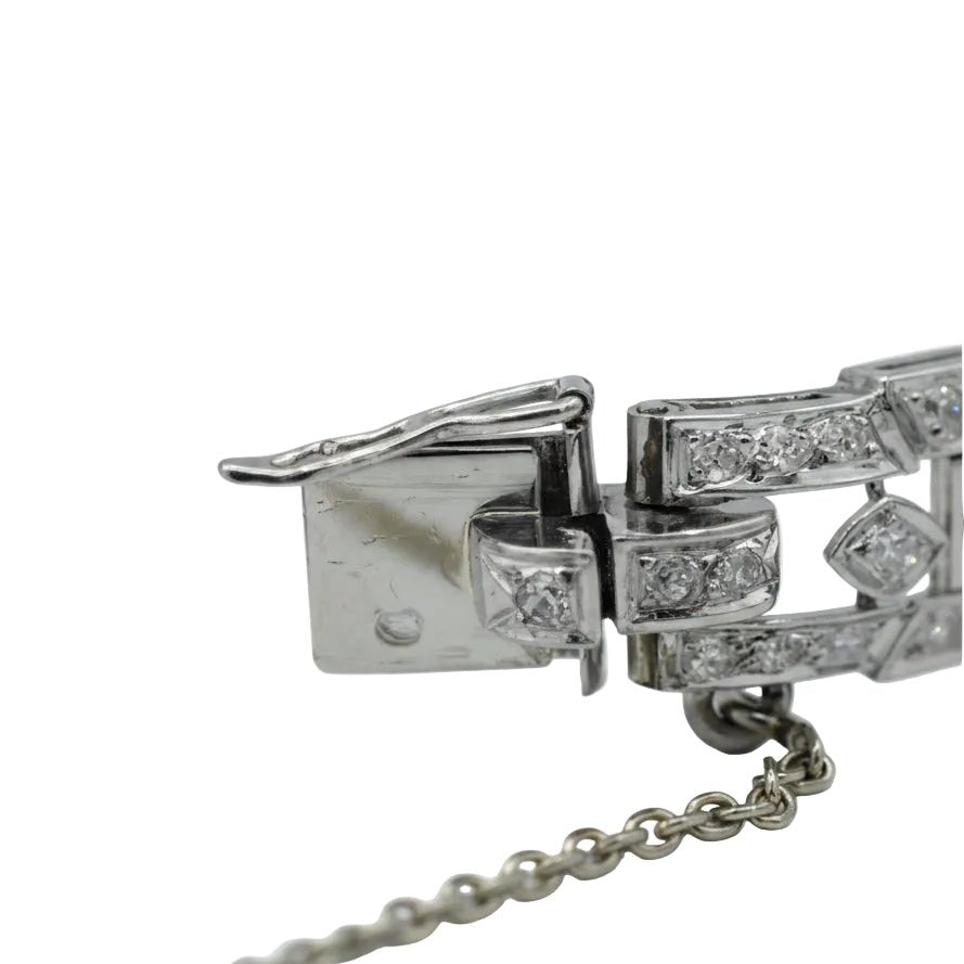Montre de femme en or blanc, platine et diamants - Castafiore