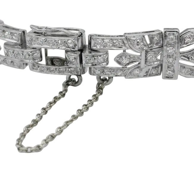 Montre de femme en or blanc, platine et diamants - Castafiore