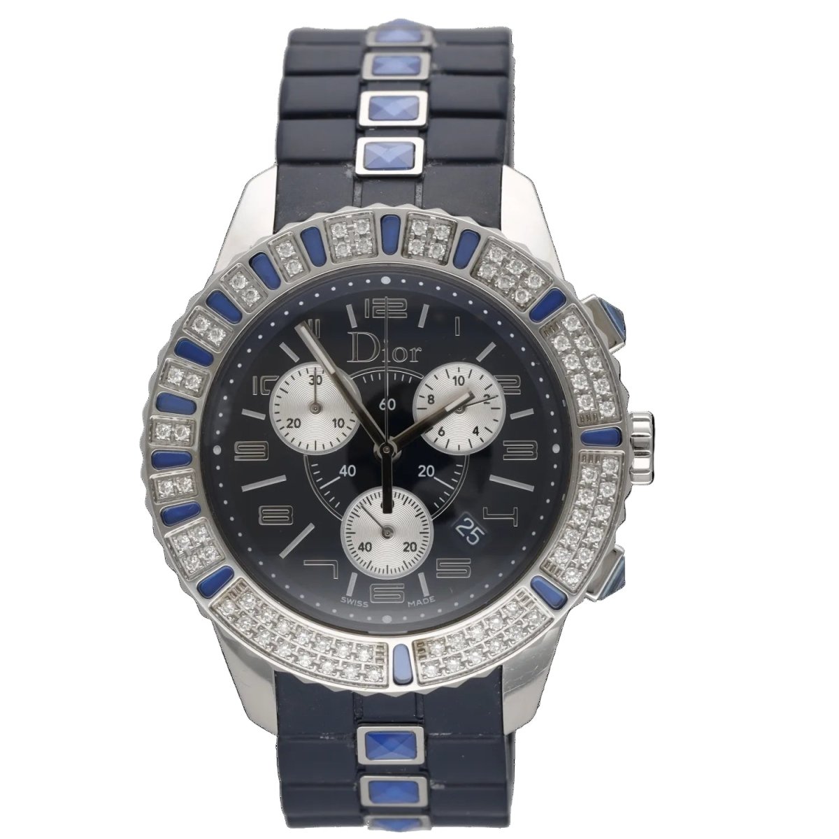 Montre DIOR "Christal Chronographe" en acier - Castafiore