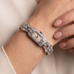 Montre en or blanc, platine et diamants - Castafiore