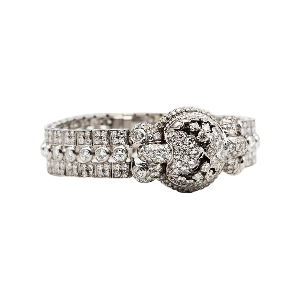 Montre en platine et diamants - Castafiore