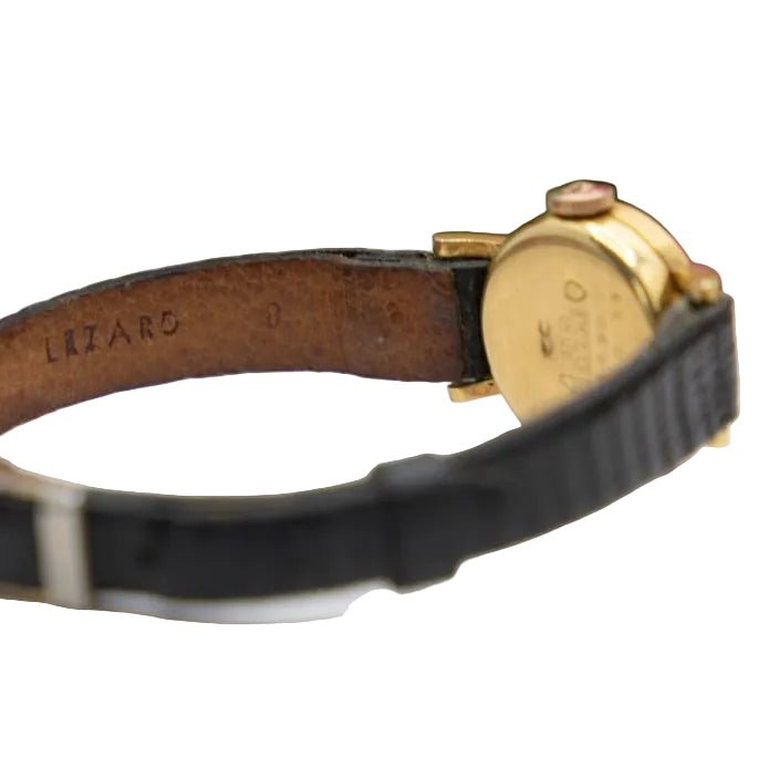 Montre GABRIEL "Swiss" en or jaune et cuir - Castafiore