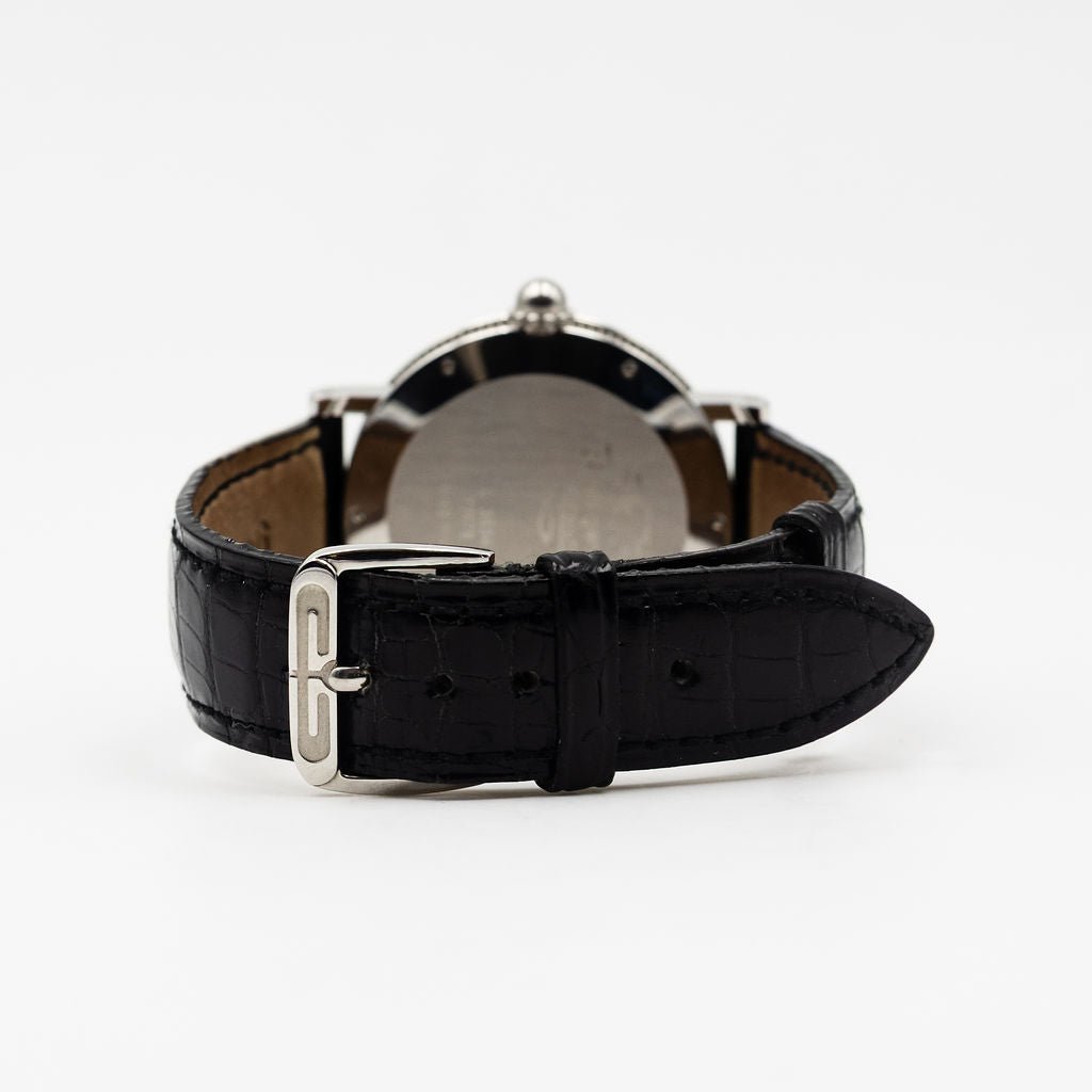 Montre GÉRALD GENTA "Rétro Classic" en acier et cuir - Castafiore