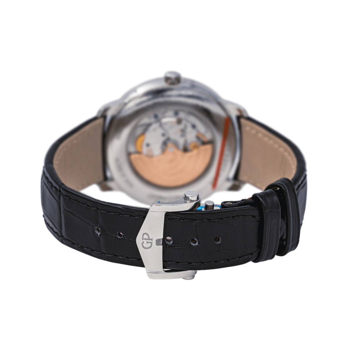 Montre GIRARD - PERREGAUX "Infinity" en acier, saphir et cuir - Castafiore